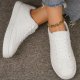 Women's White Lace-up Skate Sneakers - Perfect for Casual Wear!