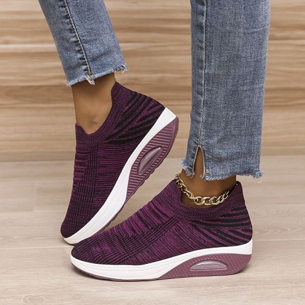 Women's Breathable Slip-on Running Shoes with Air Cushion & Arch Support - Perfect for Casual & Athletic Wear!